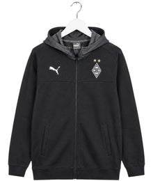 Puma Borussia Mönchengladbach Fußball Zip Hoodie Herren Schwarz M