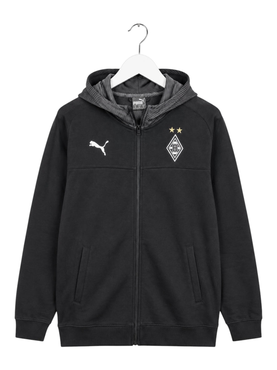 Puma Borussia Mönchengladbach Fußball Zip Hoodie Herren Schwarz M