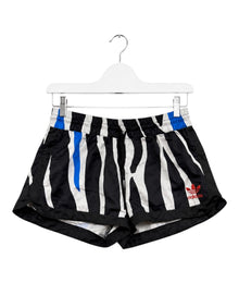 Adidas Trefoil Vintage Shorts Damen Zebra Schwarz Weiß S