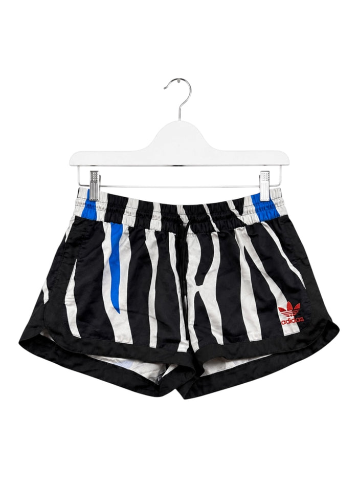 Adidas Trefoil Vintage Shorts Damen Zebra Schwarz Weiß S