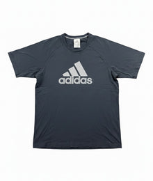 VBYC Adidas Vintage T-Shirt für Herren in Grau mit großem Logo-Print auf der Brust