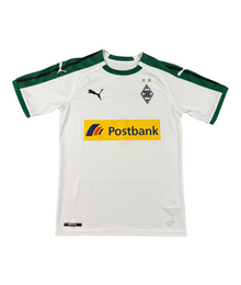 VBYC Borussia Mönchengladbach PUMA Heimtrikot in Weiß mit grünen Details, Vereinswappen und Postbank-Sponsorenlogo