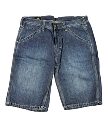VBYC Lee Denim Shorts in klassischem Blau aus Baumwoll-Leinen-Mix mit markanten Nähten und authentischem Design